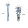 KafTon Heavy Duty Metal Self-Drill Plasterboard Fixings, Zinc Self Drilling
