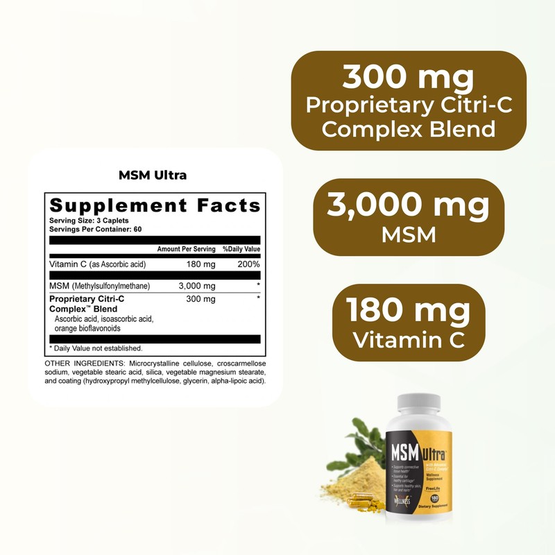 Youngevity Freelife MSM Ultra | 3,000 mg MSM + Proprietary