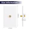 XGGYA 1 Port Coax Wall Plate,3Ghz Gold-Plated F-Type Keystone Wall
