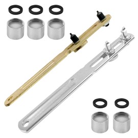 CeTsronixoC Pack of 2 Bubble Cartridge Removal Tool (1 × U Wrench + 1 × Wrench), Iron, Length 14.5 cm, Faucet Accessories, for Carbonator, Aerator (Gold + Silver)