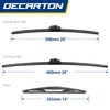 DECARTON Replacement for Acura MDX 2014-2023 Windshield Wiper Blade-3 Pieces