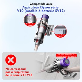 Main Body Compatible with Dyson V10 SV12, Main Body Replacement for 10 Animals, Absolute, Motor Handle with V10 SV12 Trigger Assembly No. 969875-02