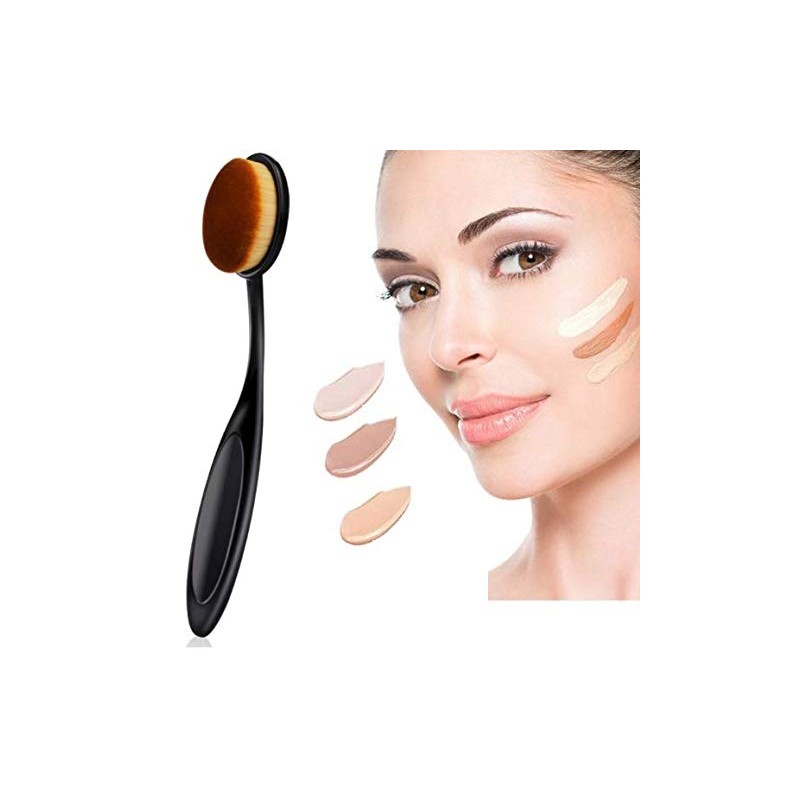 2 brochas de maquillaje para mezclar líquidos, crema o polvo