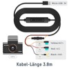 Hikvision C6PRO Buckline, Micro Hardwire-Kit, 12.5ft/3.8 Meter Auto-Ladekabel-Kabel, Parküberwachung mit