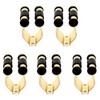 POFET 5pcs Portable Golden Metal Pool/Billiard Cue Wall Mount Stick