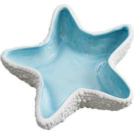 Jognee Decorative Shell for Jewellery and Decoration - Ceramic Tray with Starfish - Necklace Earrings Jewellery Tray - Bracelet Organiser for Home Decor Wedding Gift