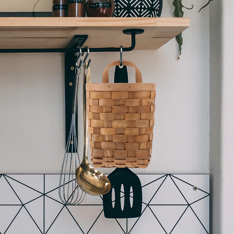 ABOOFAN Woven Storage Wall Mounted Organizer for Kitchen Compact Hanging