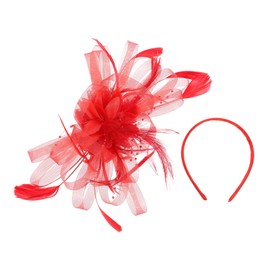 VICASKY 1Pc Bridal Hairpin with Gauze Flowers Faux Elegant Headdress for Weddings Parties Festivals Lovely Hair Clip Accessory for Brides and Special Occasions