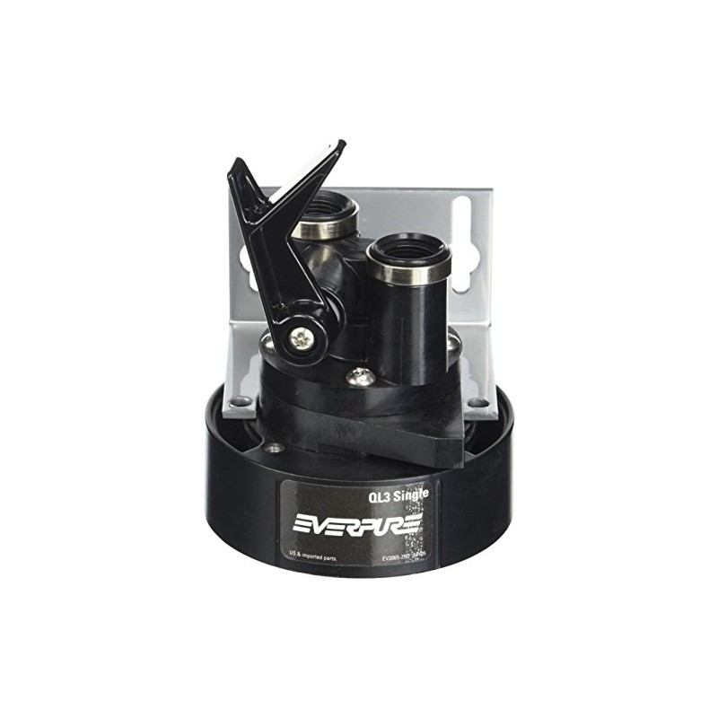 Everpure EV9259-14 QL3 Single Filter Head with Bracket, Shut-off valve,