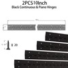 Yeecheng 2PCS Black 10-Inch Heavy Duty Stainless Steel Piano Hinge,2"