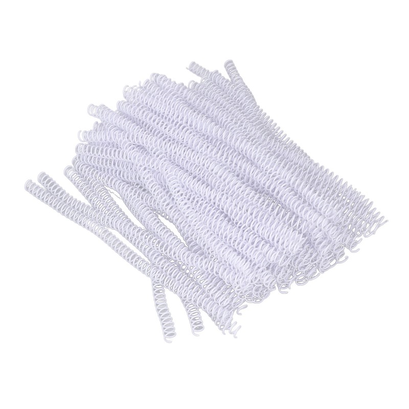 100Pcs Spiral Binding Coils Plastic Dia 9.5mm 3/8in 48 Teeth