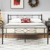 VECELO Queen Size Metal Platform Bed Frame with Headboard,No Box