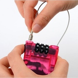 Multi-Purpose Wire Combination Dial Lock for Bicycle Anti-Theft Combination 2ea