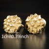 Cookie Nugget Stud Earrings Irregular Geometric 14k Gold Plated Hip-Hop