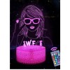 Unbranded 3D Creative Visualization LED Lamp SWIFTIE w Remote &