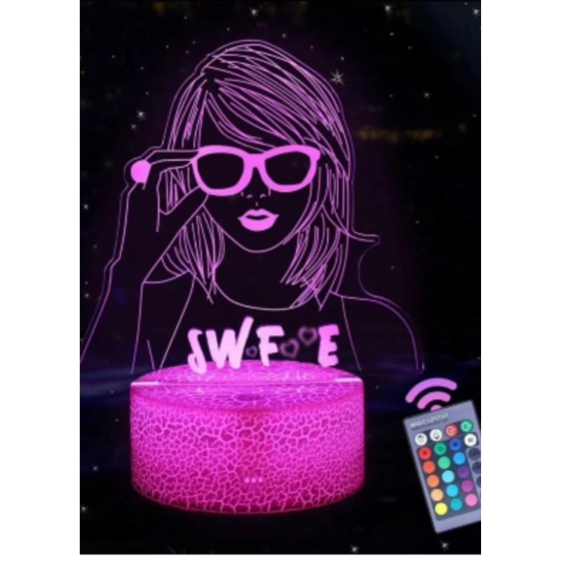 Unbranded 3D Creative Visualization LED Lamp SWIFTIE w Remote &