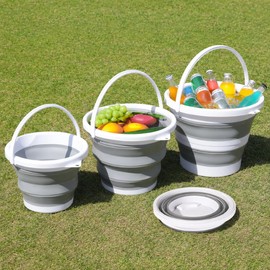 DrivePro Collapsible Water Bucket Camping – Portable Foldable Water Carrier with Sturdy Handle
