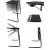Table Portable & Foldable Comfortable Adjustable TV Tray Table Stand