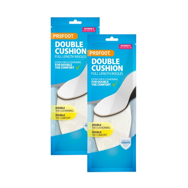 Profoot Women's Double Cushion Insole Double The Cushioning, Double The