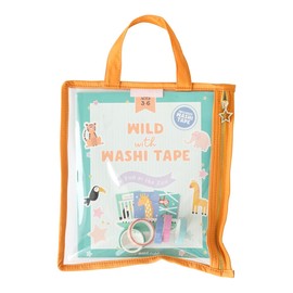 MAGIC PLAYBOOK Washi Tape Activity Kit, Screen-Free Fine Motor Practice, Animal Theme