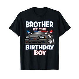 Brother Of The Birthday Boy Policeman Officer Party T-Shirt