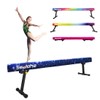 Sealoha 8ft Ultrasimple Adjustable&Foldable Balance Beam,High-Low Floor Beam Suede Gymnastics
