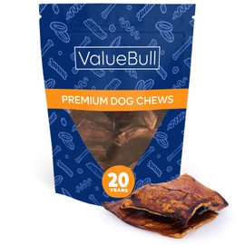 ValueBull USA Rawhide Chips, Natural Chicken Flavor, 100 Count Bulk Pack - Natural & Safe, USA Beef Hide, Long Lasting, Chemical Free, No Artificial Flavors