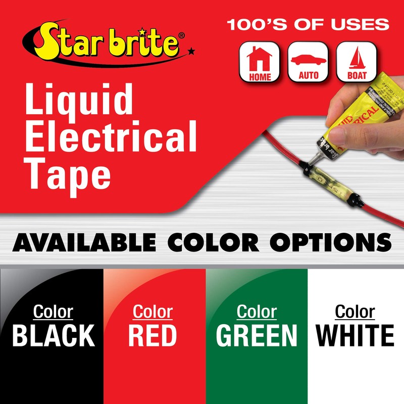 STAR BRITE Liquid Electrical Tape Black 1 OZ. Tube (084154)