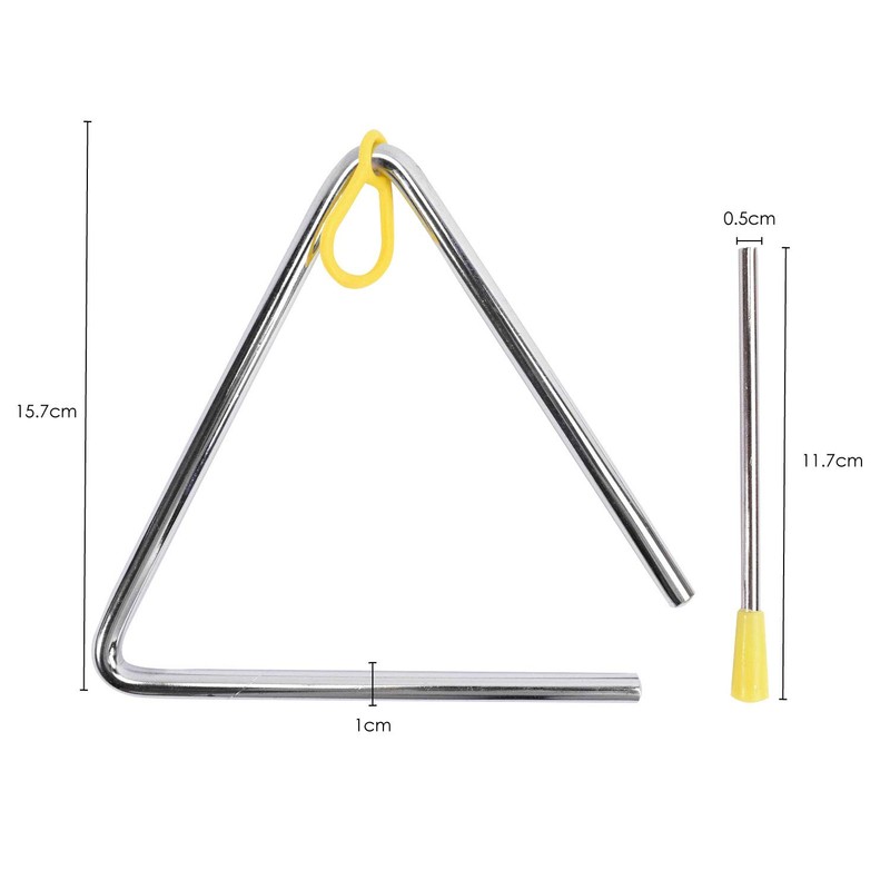 TRIXES Musical Triangle Steel School Children Percussion Instrument with Beater
