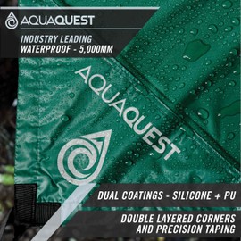 AquaQuest Safari Camping Tarp - Lightweight Durable Rain Fly - Waterproof Camping Essentials for Hiking, Backpacking & Hammock, 13 x 10 ft, Forester Green