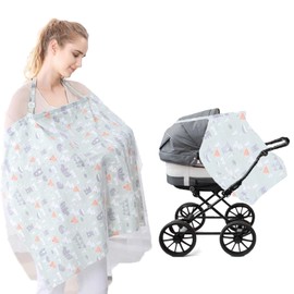 Manta para Amamantar, Manta de Lactancia para Bebés y Lactancia Materna Bufanda,Toalla de Lactancia, Funda para Cochecito, Cubierta para Asiento de Bebé y Cochecito,Manta de Maternidad para Amamantar a tu Bebé.(Bosque Verde)