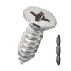 #12 x 7/8" Flat Head Wood Screws 50 Pcs 18-8