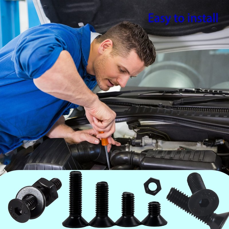 HVDHYY 1065pcs Black Bolt and Nut set M2 M3 M4
