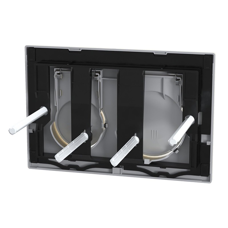 SPARES2GO Luxury Flush Plate Kit for Concealed Toilet Cistern Wall
