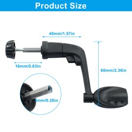 Zorveiio Nylon Fishing Reel Rotary Knob Power Handle, Fishing Spinning Reel Handle Replacement, Small Size Type 200