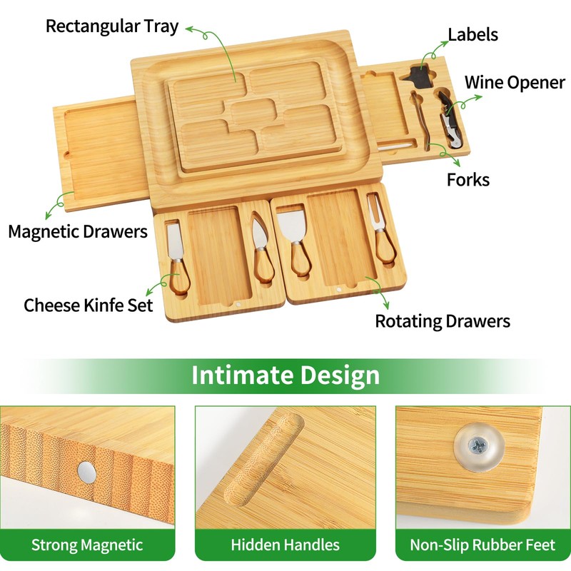 xinyoec Large Charcuterie Boards Gift Set - Cheese Board and