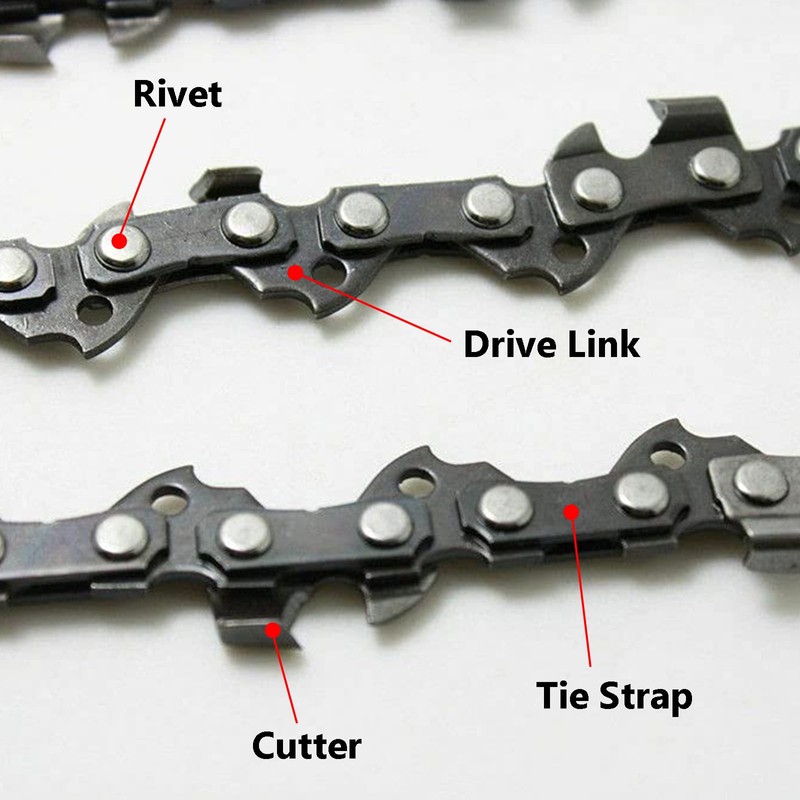 AcbbMNS 3Pcs 14" Chainsaw Chains Blade Saw Replacement Semi Chisel,