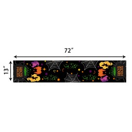 Halloween Table Runner, Halloween Hocus Pocus Halloween Three Sisters Runner, Suitable for Family Gatherings, Kitchen Restaurant Halloween Party Decoration