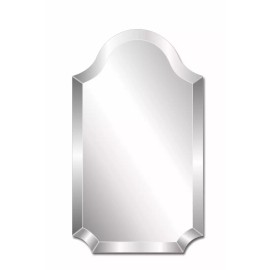 Pro Safe Glass Frameless 24" x 36" Arched Scallop Mirror