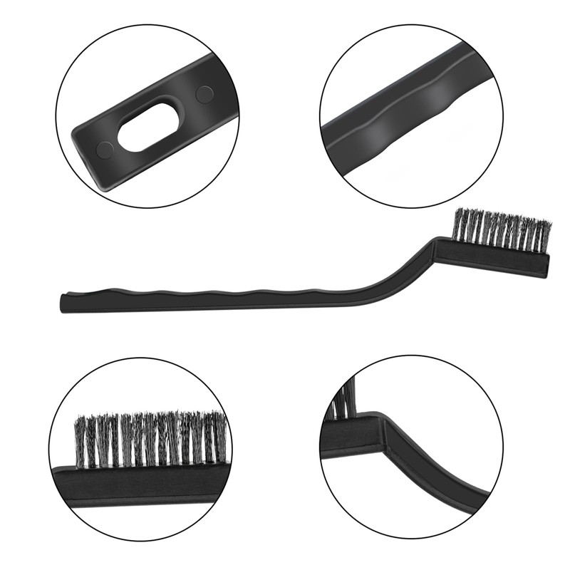 Fsfsdg 15 Pcs Mini Stainless Steel Wire Brush Set for