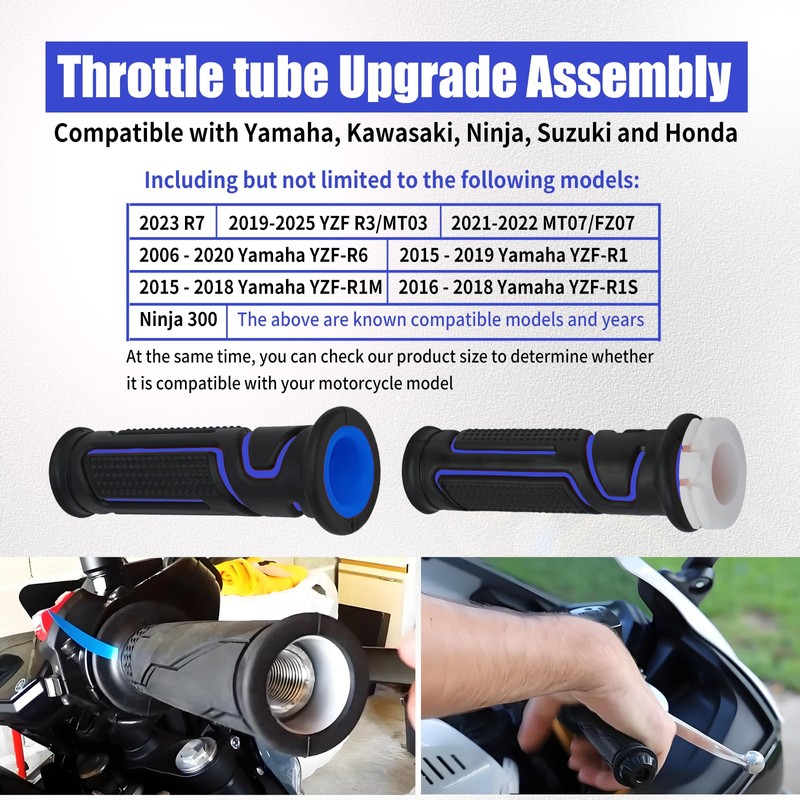 Throttle Tube Upgrade Assembly Compatible with Yamaha,Kawasaki,Ninja,Make The Throttle Respond