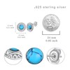 Turquoise Stud Earrings 925 Sterling Silver Filigree Turquoise Earring Jewelry