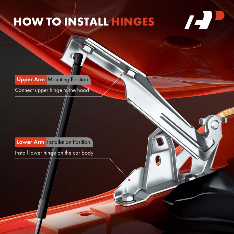 A-Premium Front Driver and Passenger Hood Hinges Compatible with Nissan