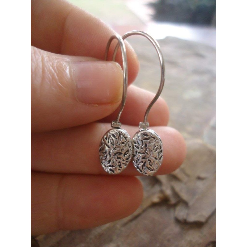 ♥ Floral thick disc ♥ Wonderful long hook earrings