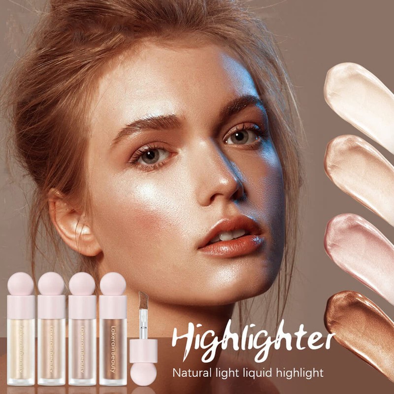 MEICOLY Liquid Highlighter,Long Lasting Liquid Luminizer Shimmer Stick,Waterproof Smooth Highlight