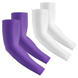 Rescoto 2 Pairs UV Protection Cooling Arm Sleeves Compression Sun Sleeves for Men Women Youth, Tattoo Cover Up, UPF 50