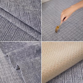 asskanaer Corduroy Sofa Cover, 1/2/3/4 Seater Non-Slip Sofa Slipcovers, Universal Corner Sofa Cushion Cover L Shape Furniture Protector for Living Room (Grey, 70x210cm)