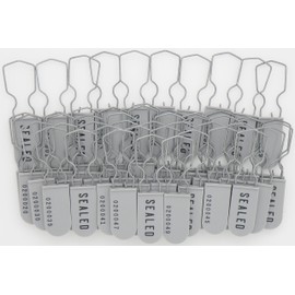Electric Meter Security Seal Wire Padlock Pack of 50 (Grey)