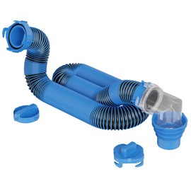 DUMPMAN RV Sewer Hose 15 FT, Sewer Hose for RV Camper RV, Sewer Hose Kit with Swivel Fitting - Includes 90 Degree Clear View Sewer Adapter, and 2 Storage Caps