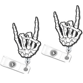 CRZQXOUR 2PCS Radiology Badge Reel, Ortho Badge Reel, Hospital Worker Essentials (Black)